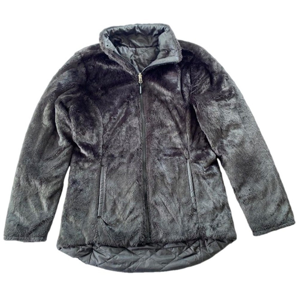 The North Face Reversible Mossbud Insulated Jacket Full Zip Faux Fur Down Black. - Picture 3 of 15